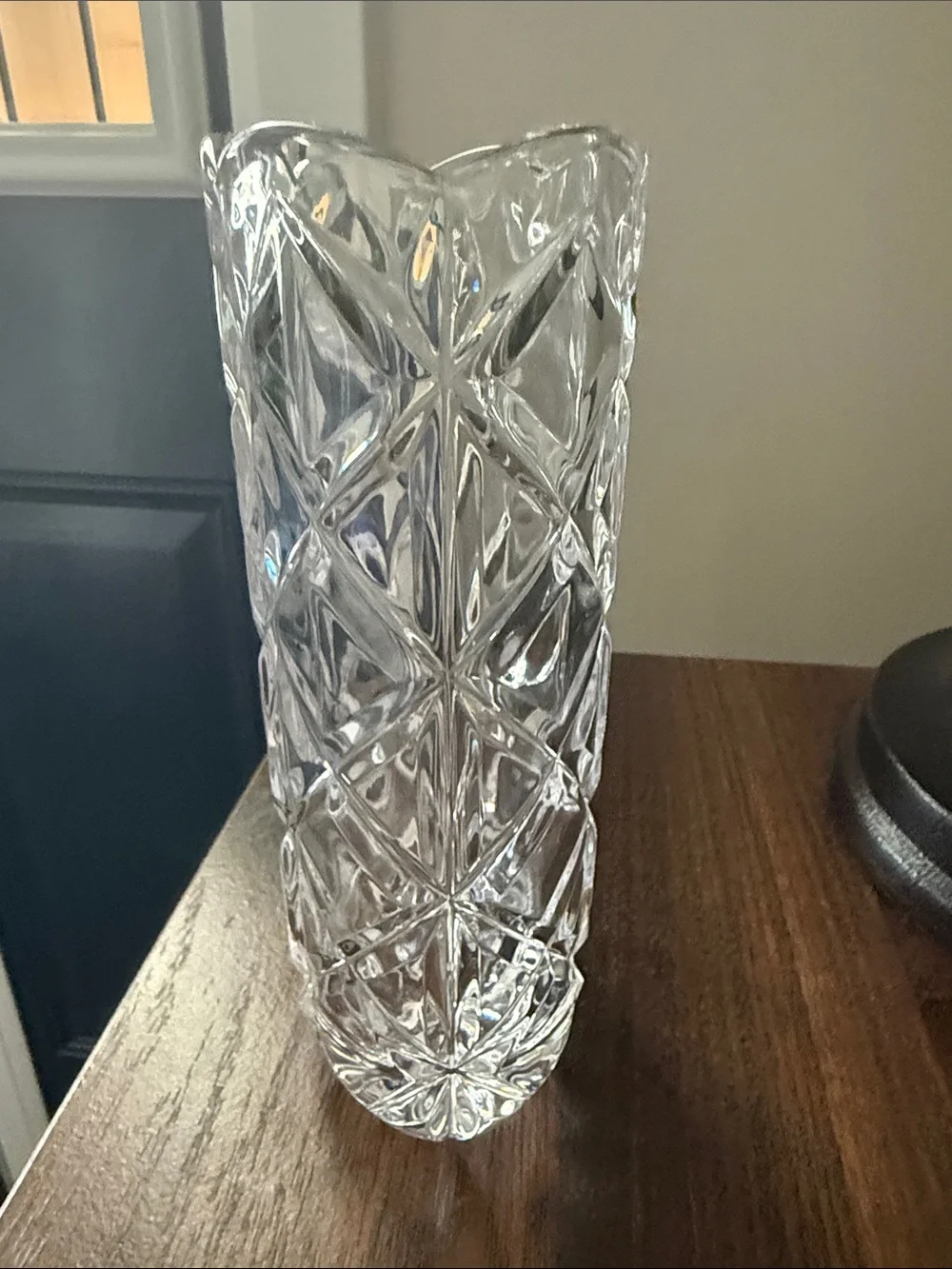 Marquis by Waterford Crystal 6” Vase Scalloped Rim Austria EUC